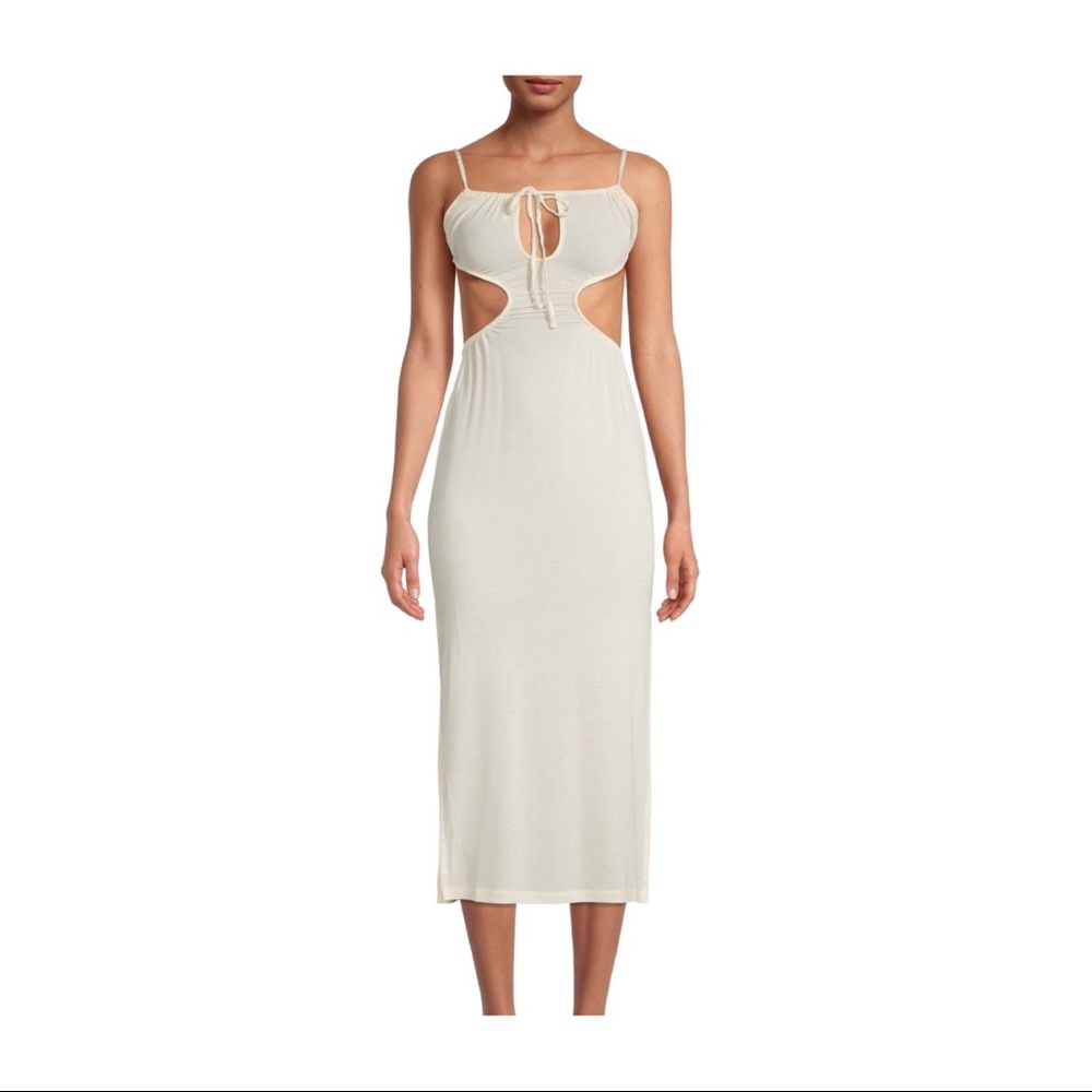 WeWoreWhat🥥Ruched Cutout Maxi Coverup Dress🥥